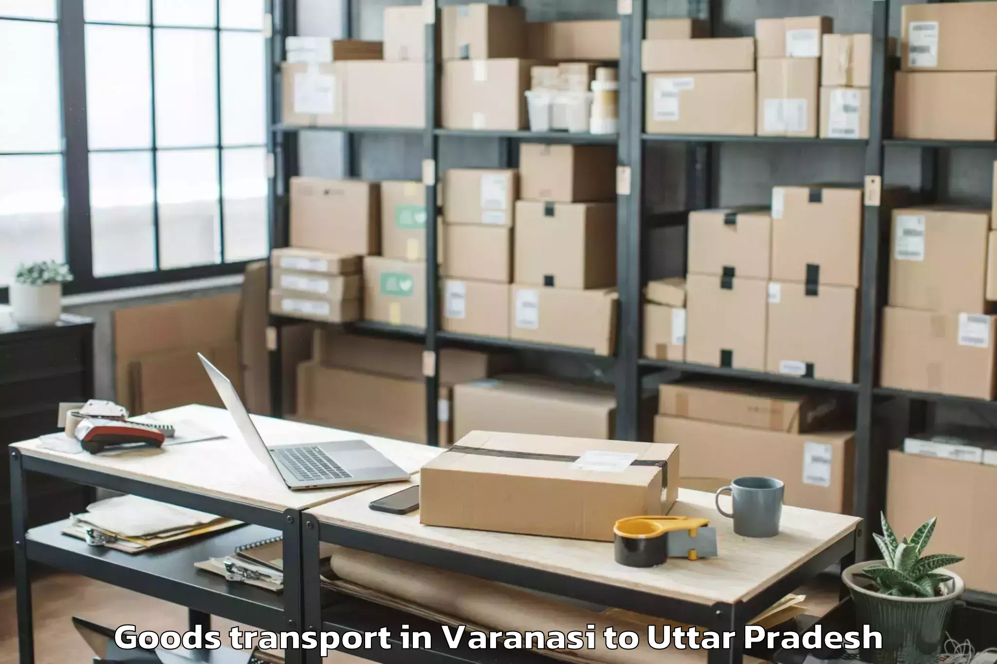 Get Varanasi to Muhammadabad Gohna Goods Transport